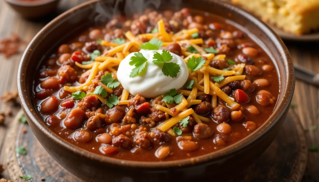 Chili Recipe with Enchilada Sauce and Ground Beef