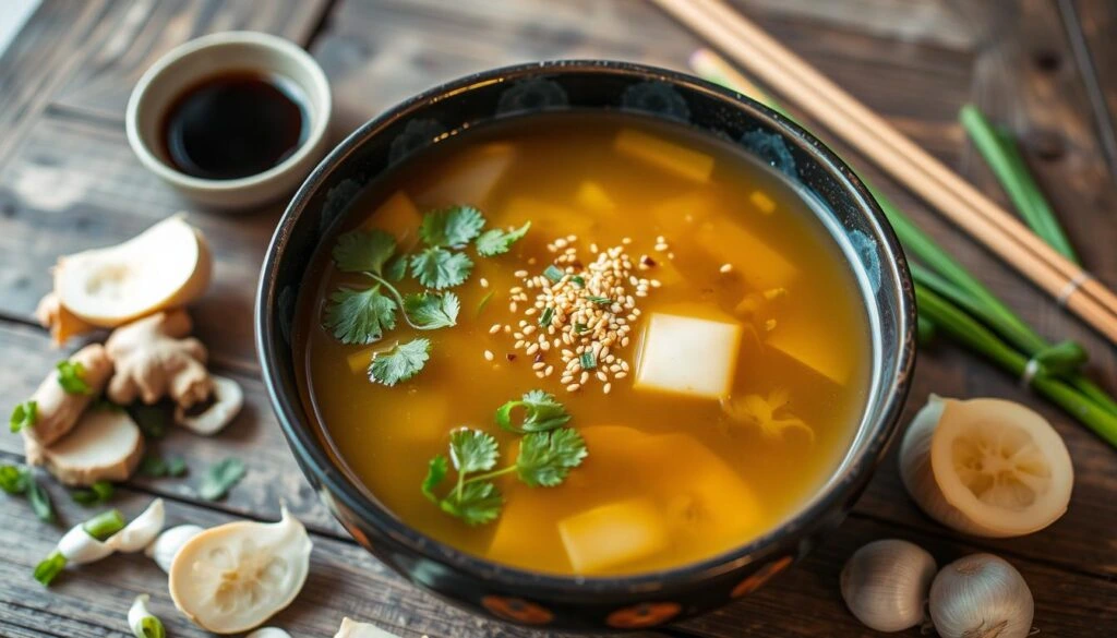 Asian-Inspired Ginger Garlic Broth