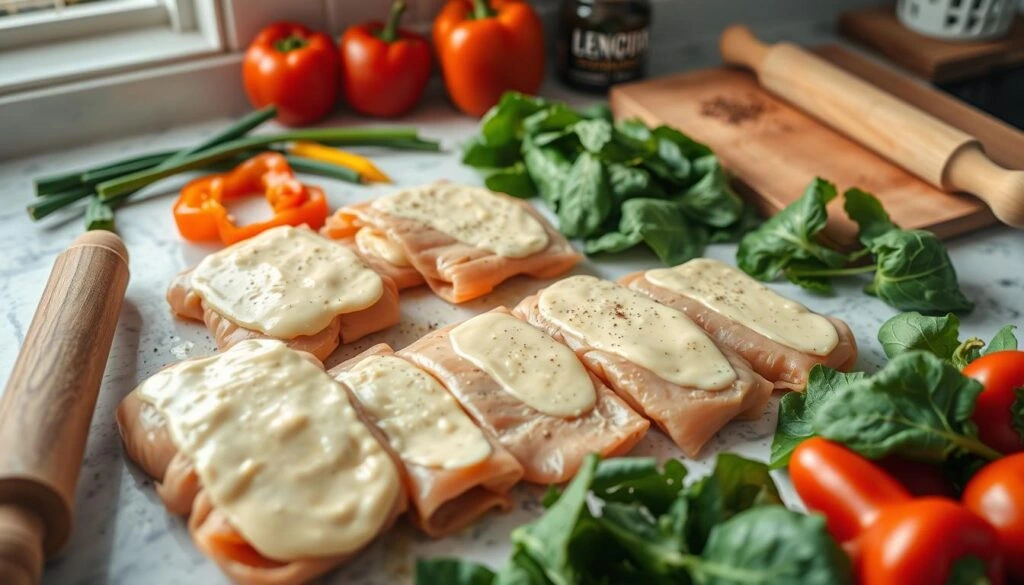 Chicken Roll Ups Preparation