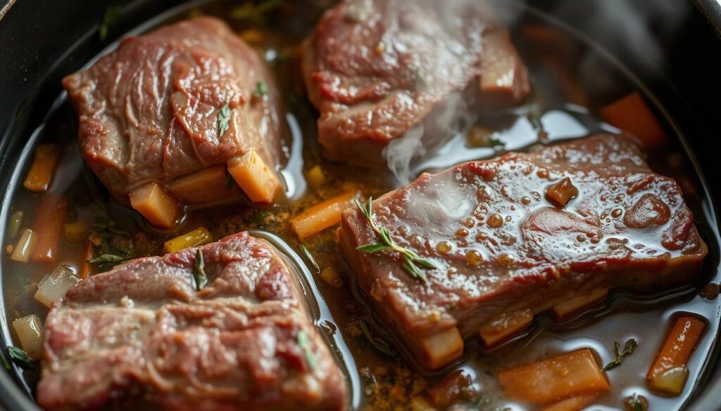Beef Ribs Cooking Liquid Preparation