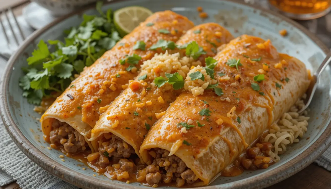 Beef enchiladas