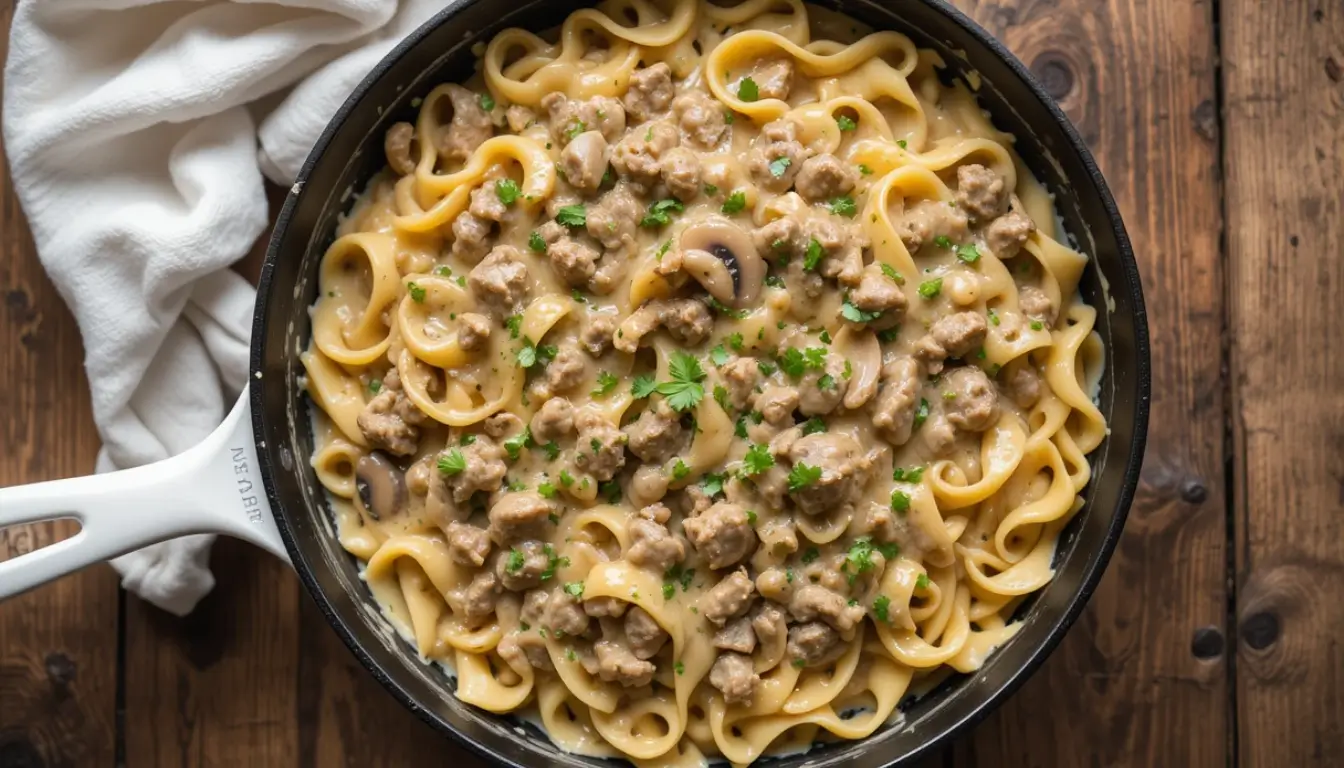 Ground Beef Stroganoff Recipe