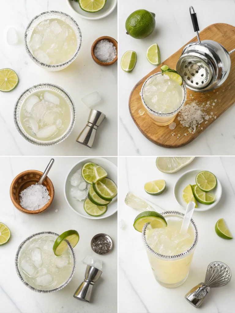 Six essential steps for making the perfect margarita from glass preparation to final garnish
