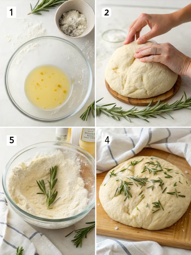 Rosemary bread recipe complete guide: 5-step visual instructions from yeast activation to finished artisan loaf