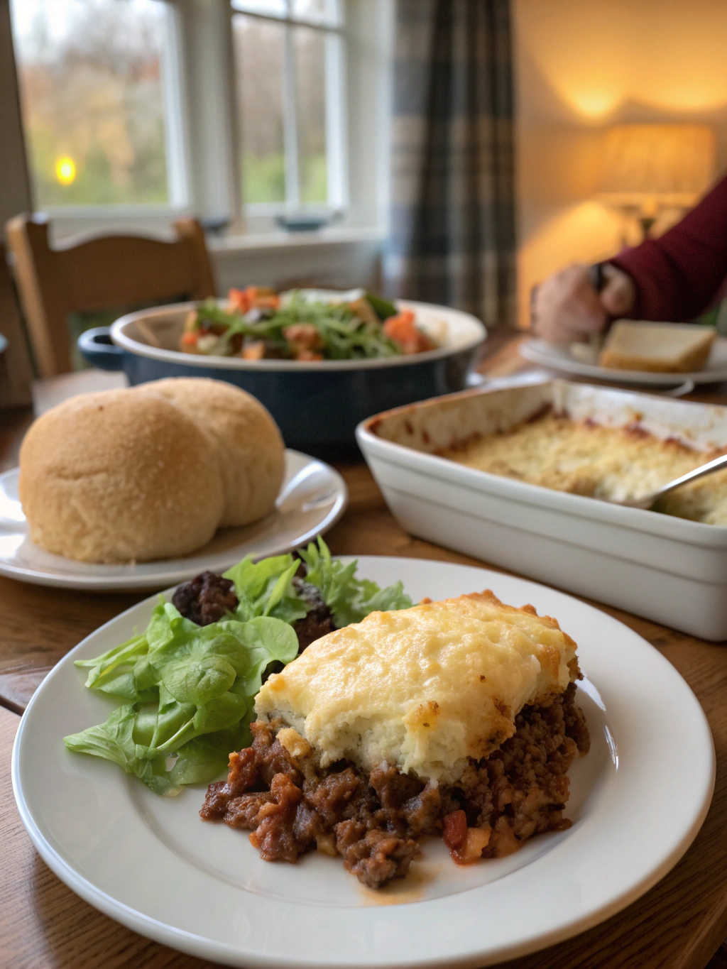 Golden brown Shepherd's Pie with creamy mashed potato topping in cast iron skillet, showcasing the finished 30-minute recipe