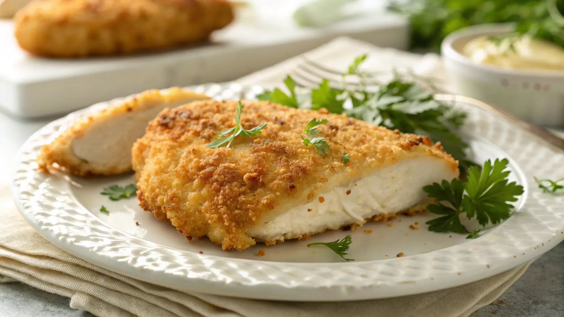 Crispy Air Fryer Parmesan Crusted Chicken Recipe