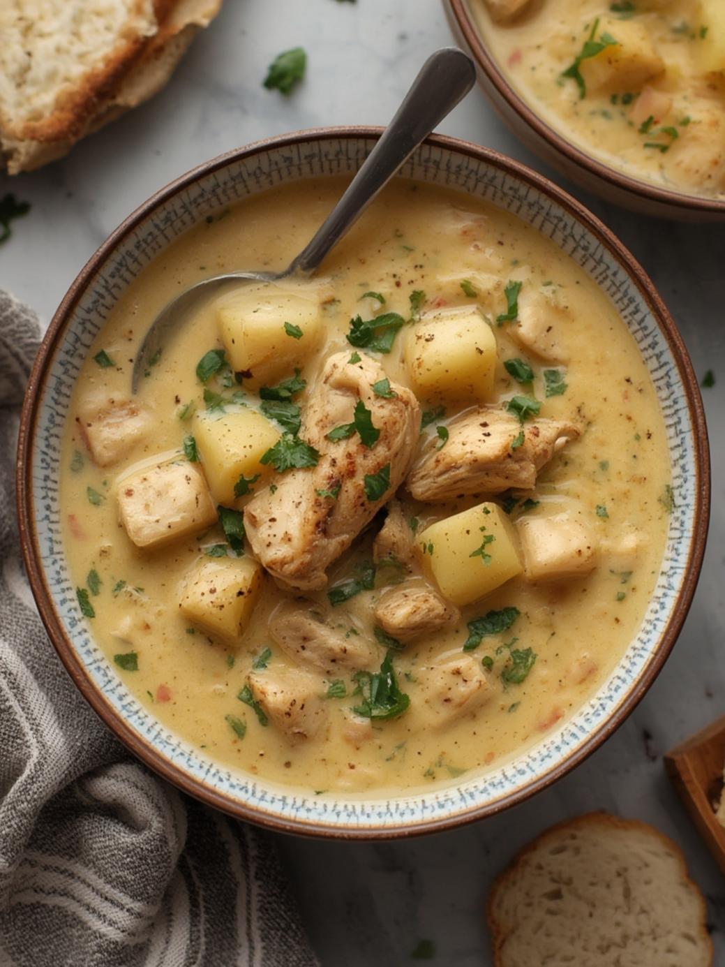 CREAMY CHICKEN AND POTATO SOUP