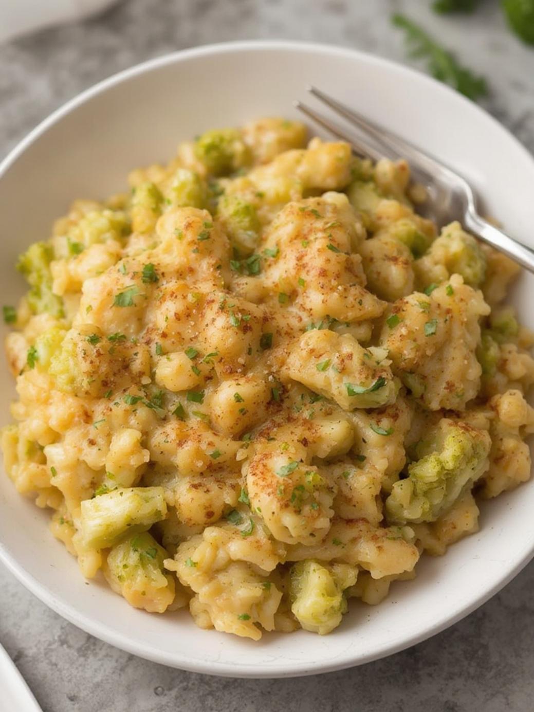 Cheesy Broccoli Chicken and Rice Casserole