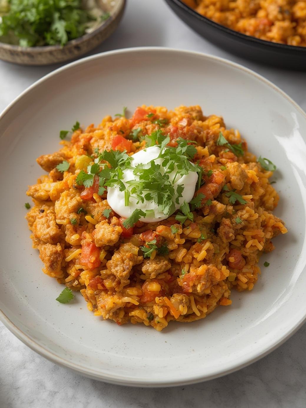Cheesy Taco Rice Skillet