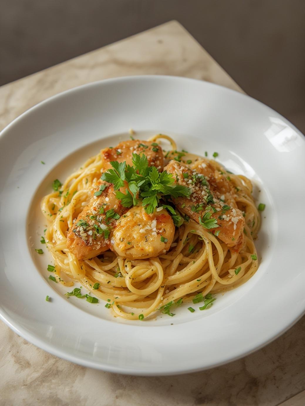 Chicken Scampi Pasta Recipe