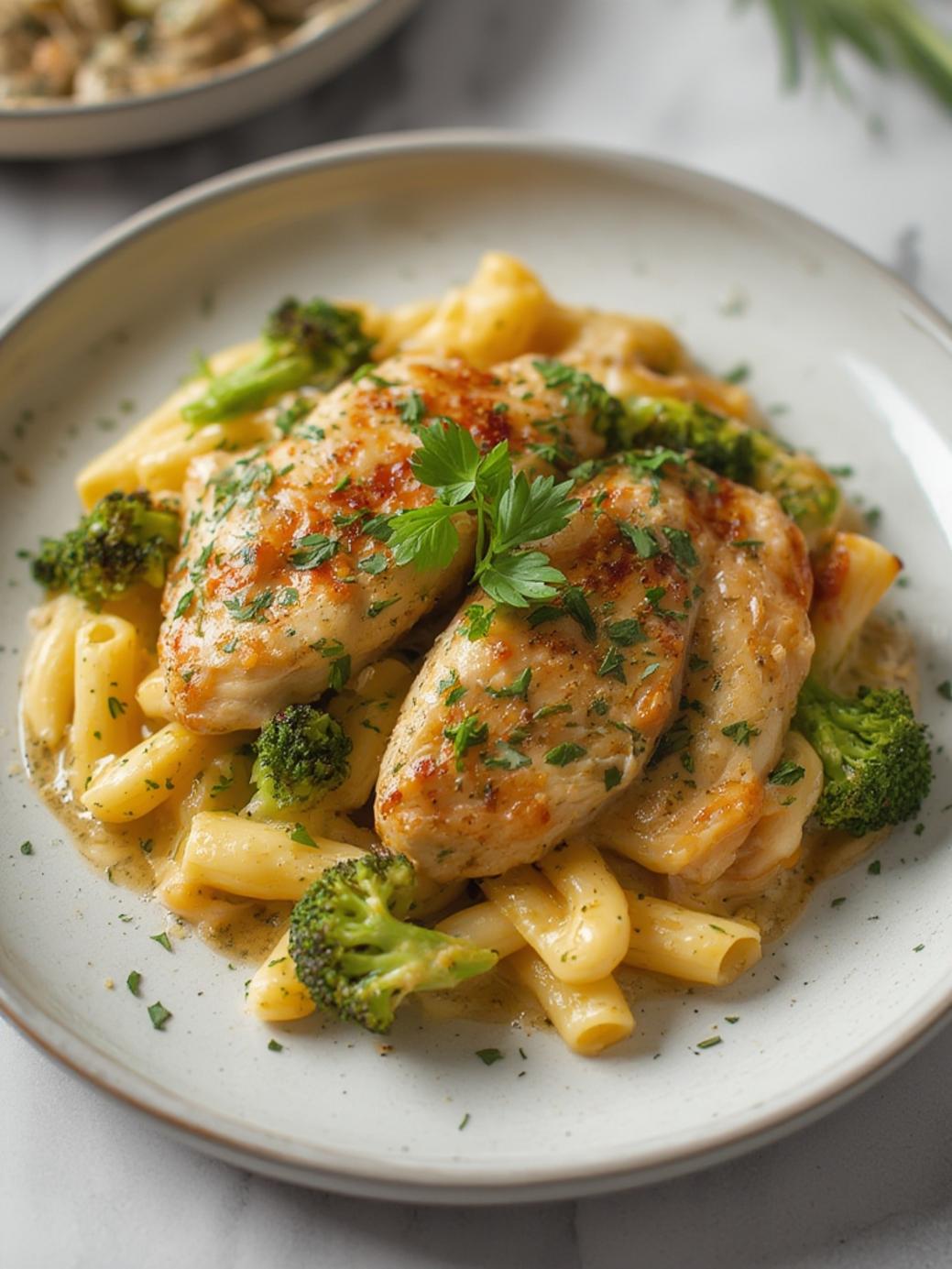 Chicken and Broccoli Alfredo Bake
