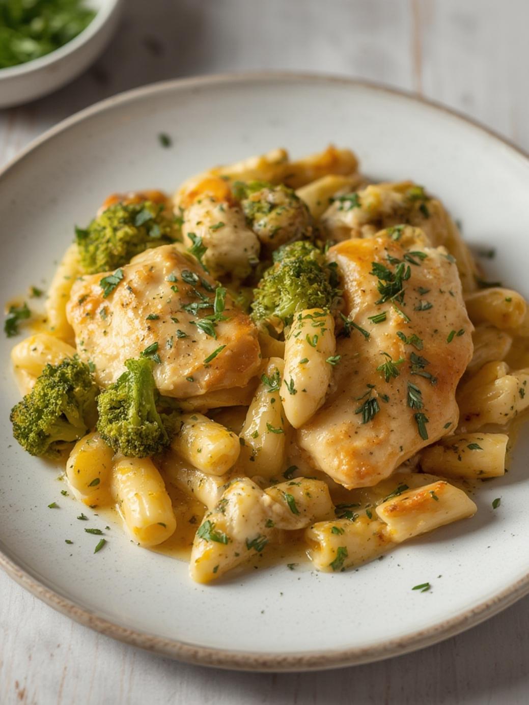 Chicken and Broccoli Alfredo Bake