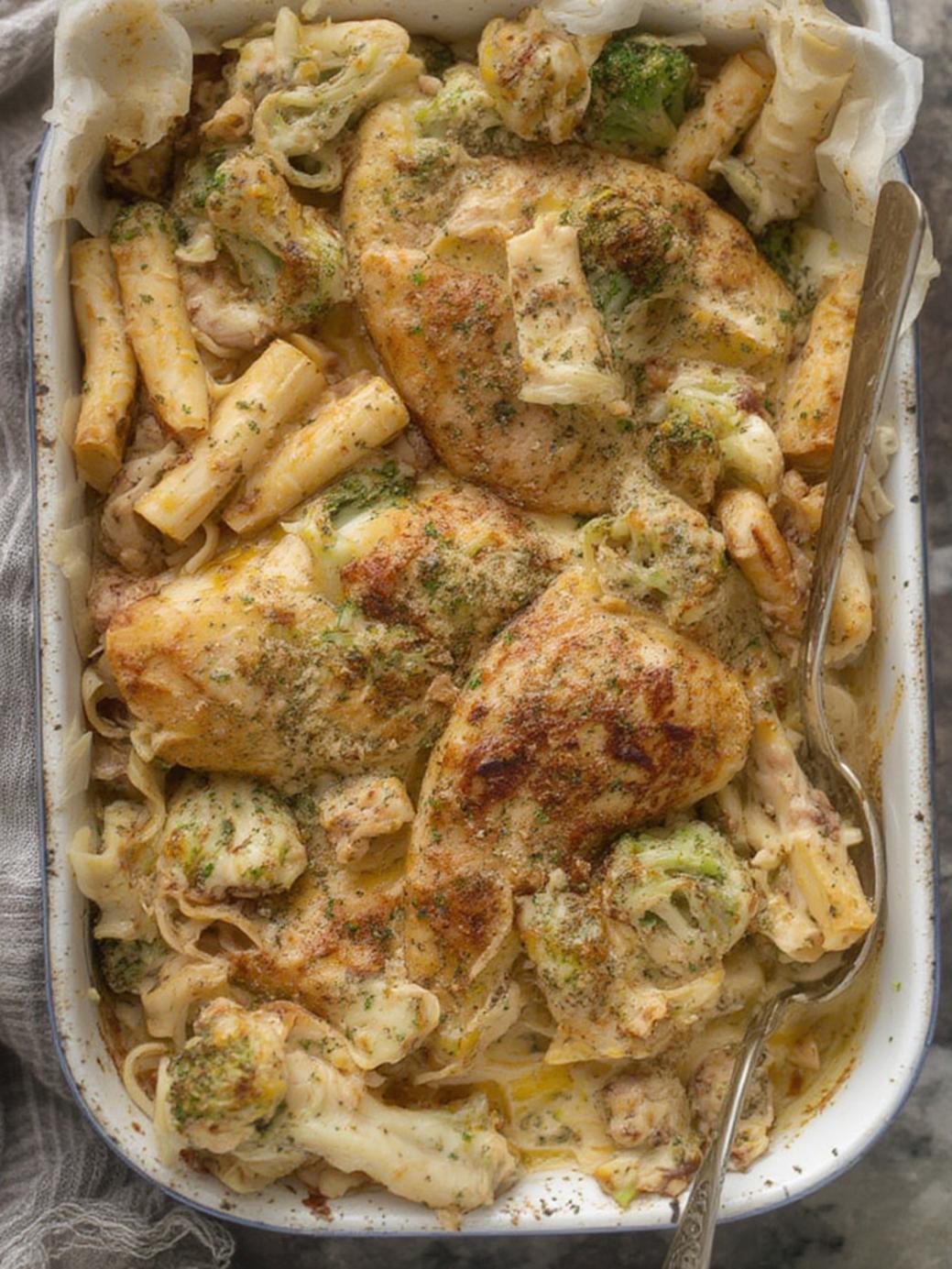 Chicken and Broccoli Alfredo Bake Recipe