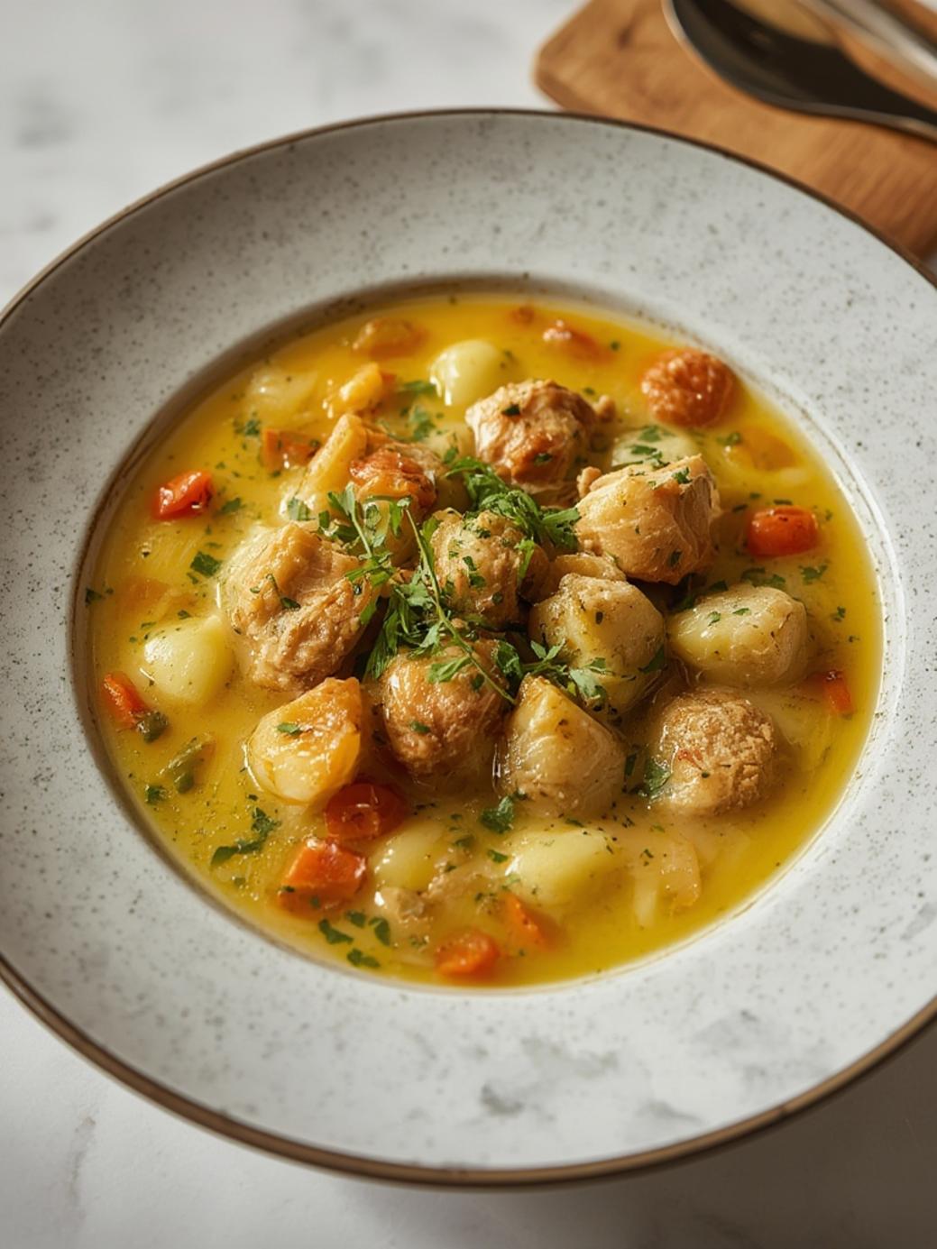 Comforting Chicken Soup with Potatoes