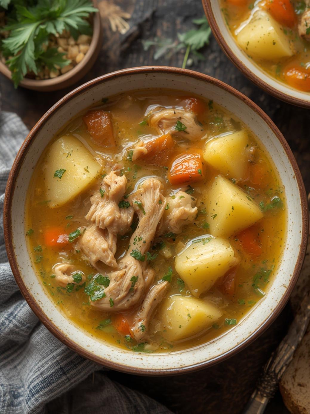 Comforting Chicken Soup with Potatoes