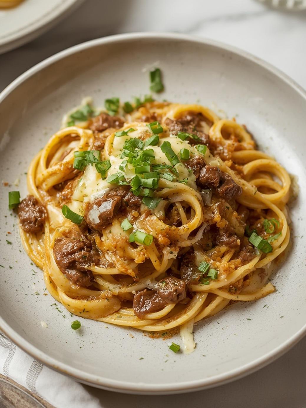Creamy One-Pot Beef Pasta with Garlic Butter