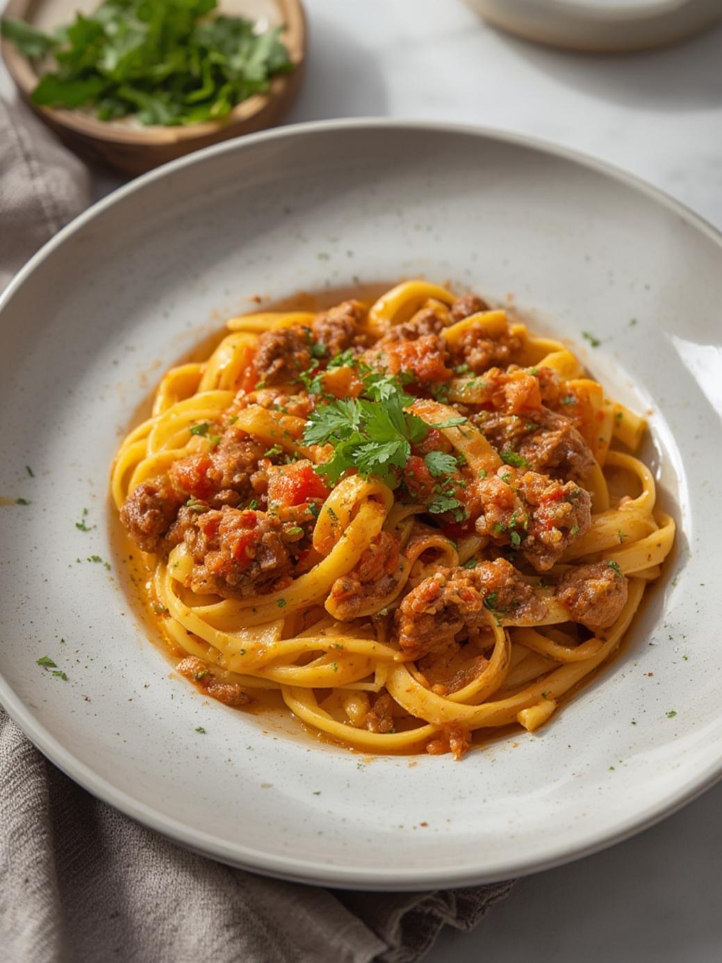 Creamy Rotel Pasta with Ground Beef