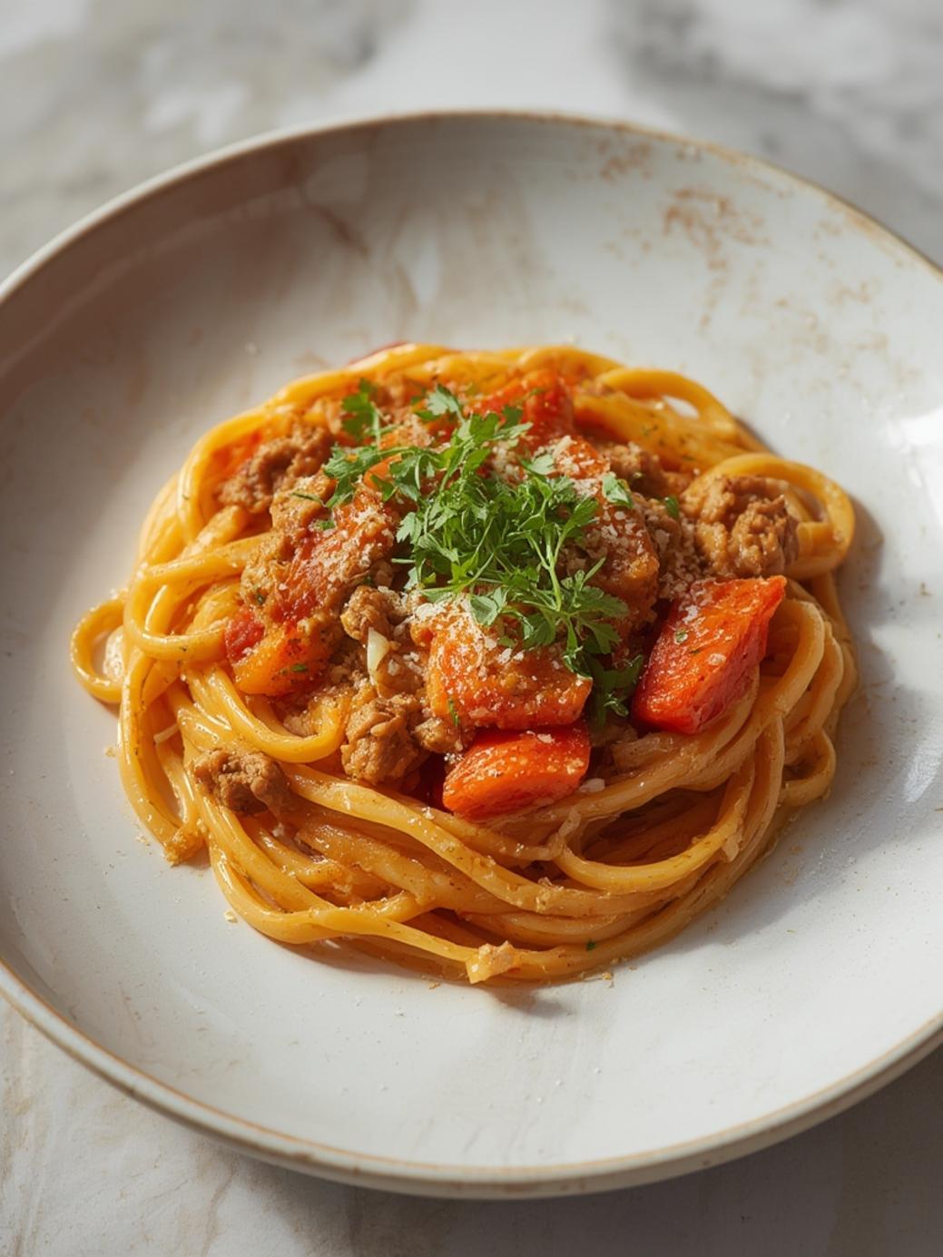 Creamy Rotel Pasta with Ground Beef