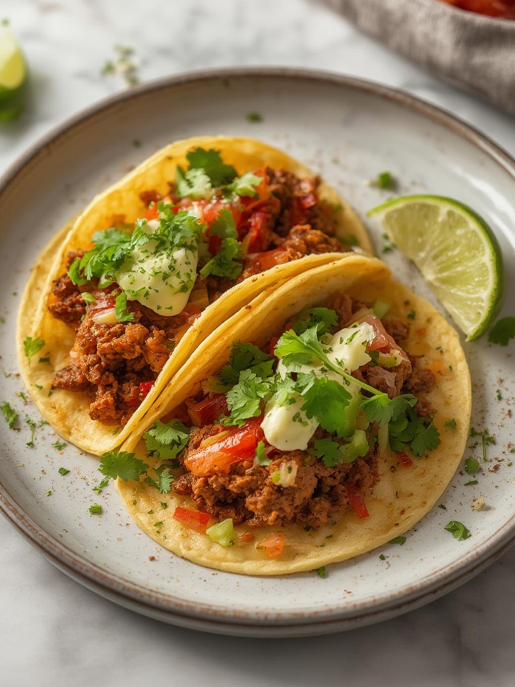 Crispy Baked Ground Beef Tacos