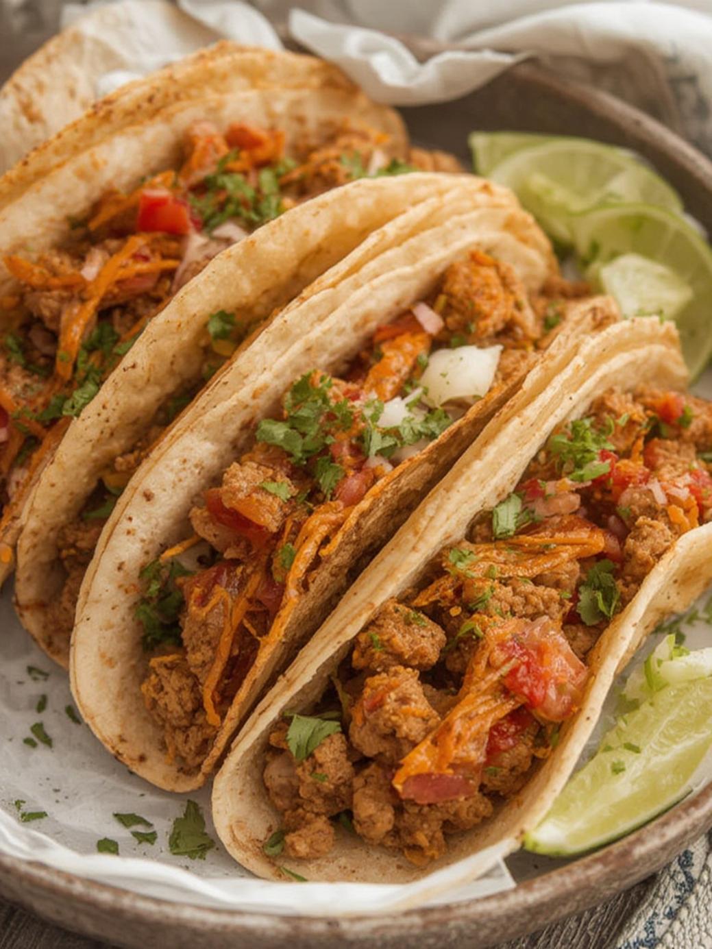 Crispy Baked Ground Beef Tacos