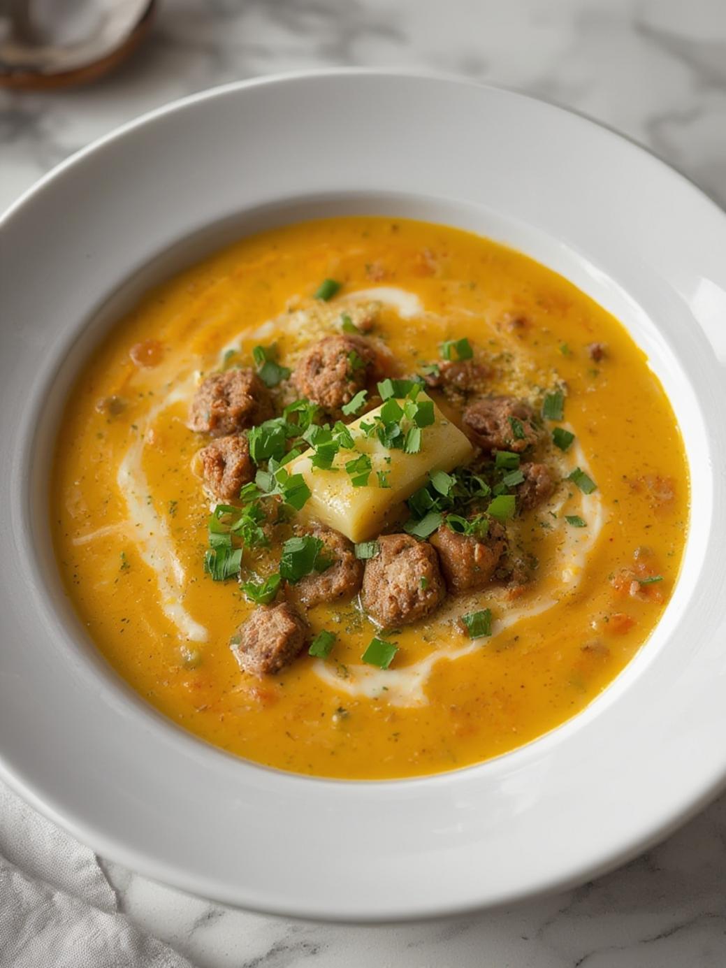 Easy Cheesy Hamburger Potato Soup