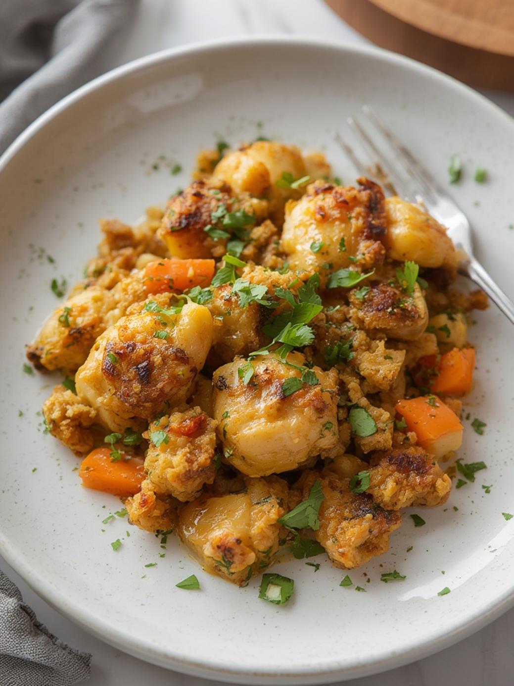 Easy Chicken and Stuffing Casserole