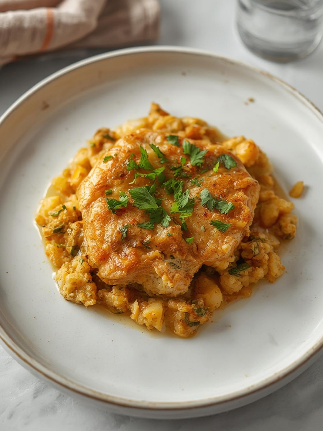 Easy Chicken and Stuffing Casserole