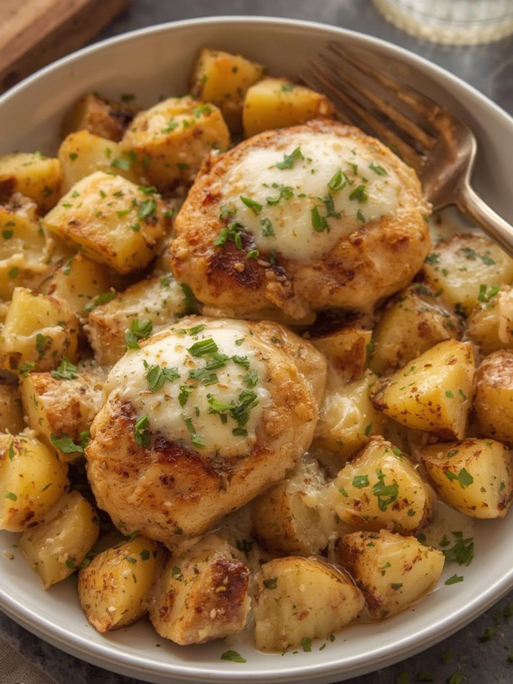 Garlic Parmesan Chicken & Potatoes