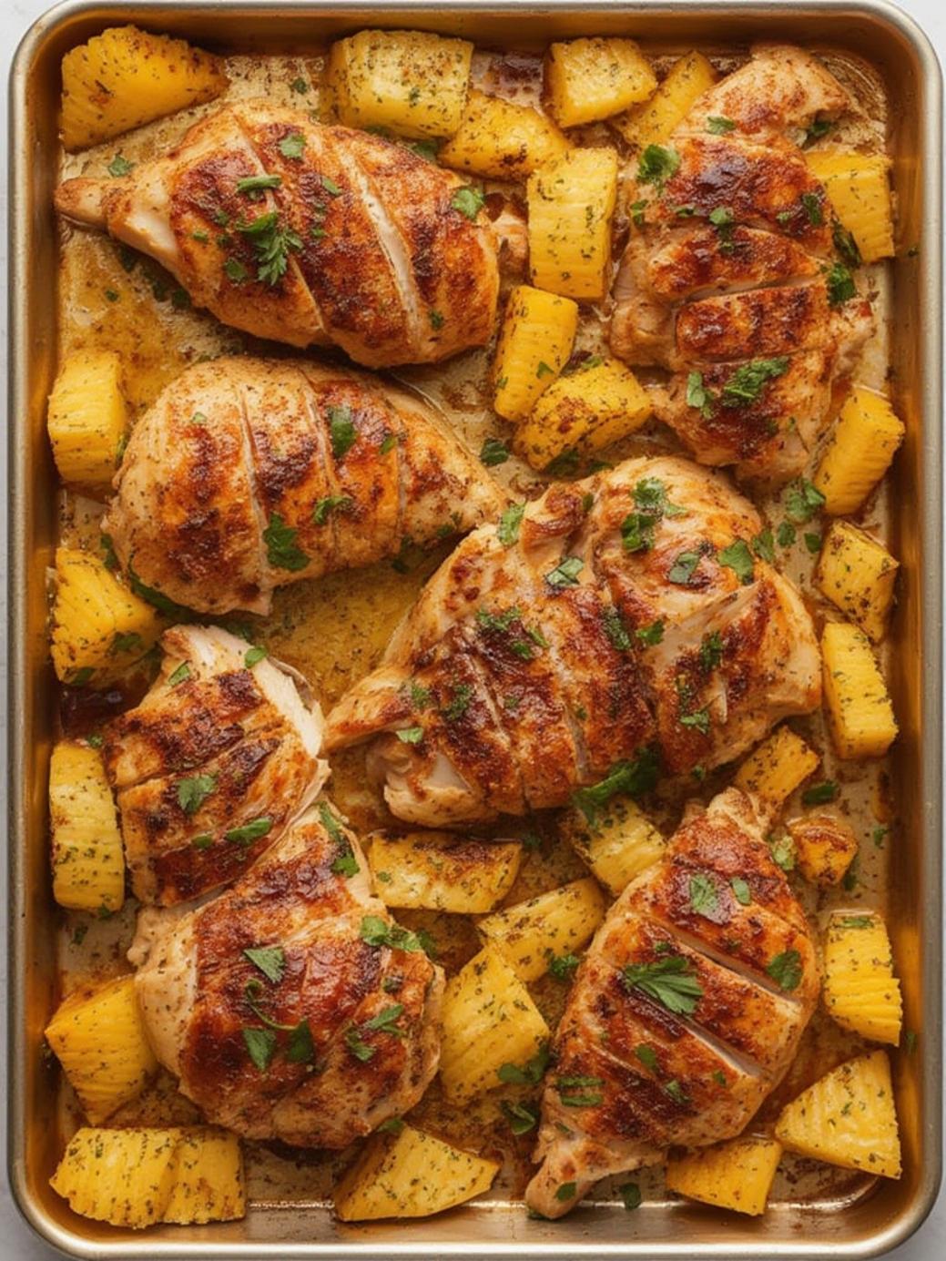 Hawaiian Chicken Sheet Pan