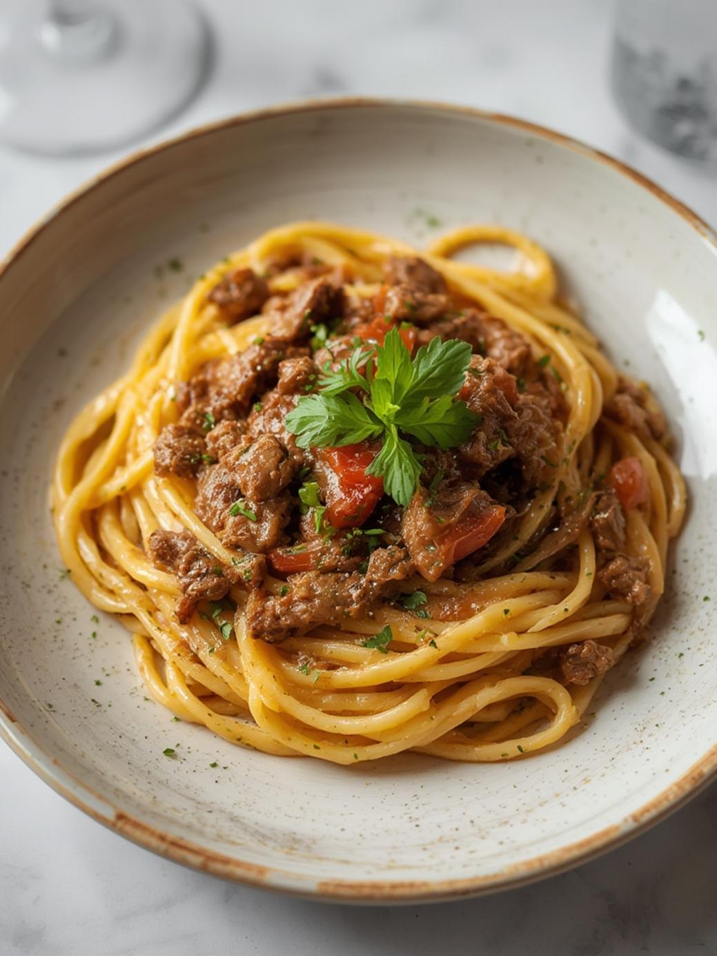 High Protein Creamy Beef Pasta Recipe