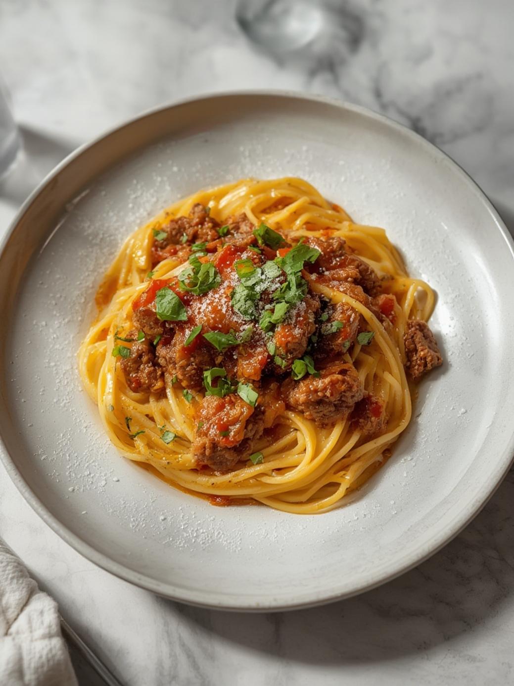 High Protein Creamy Beef Pasta Recipe