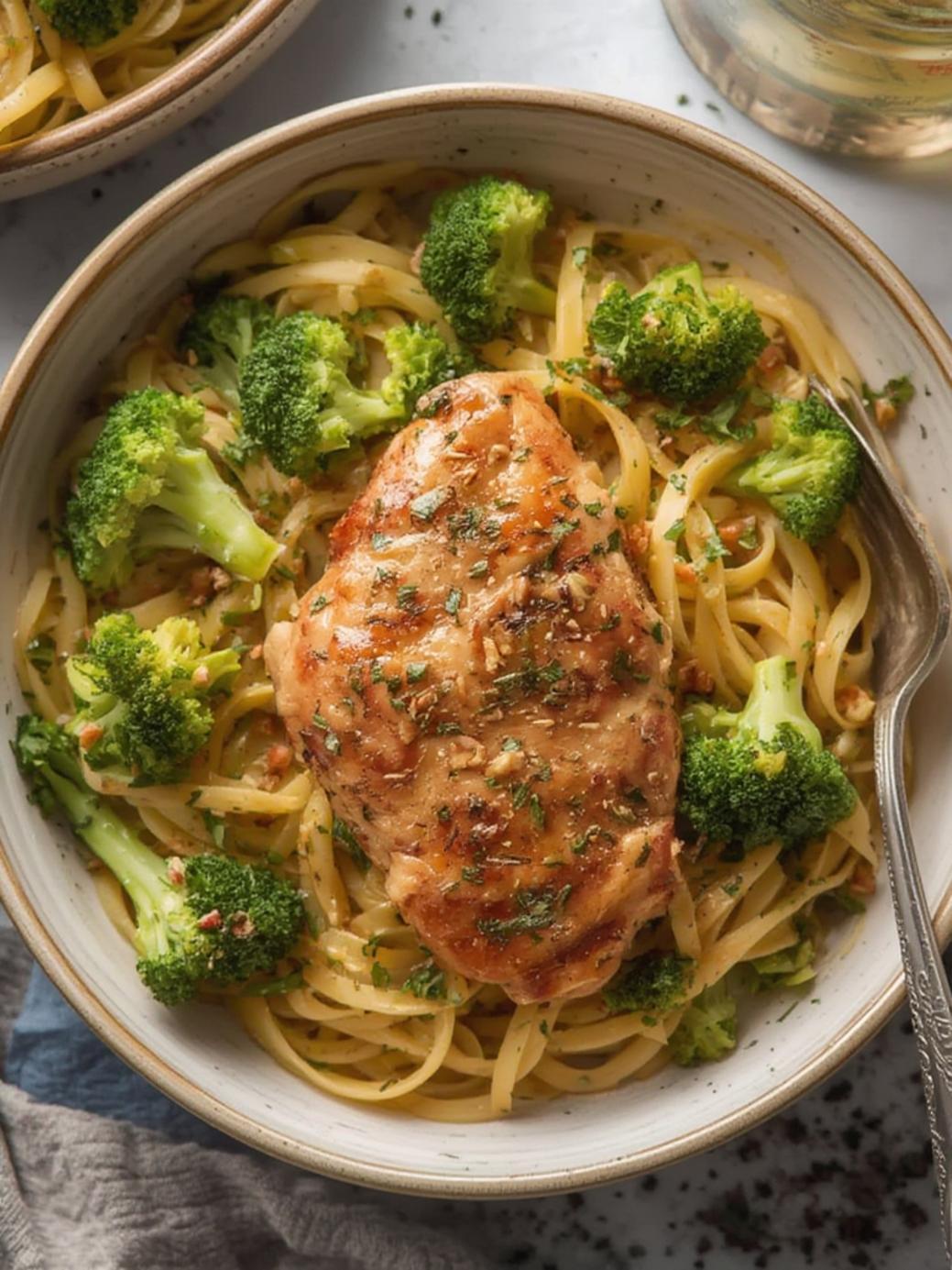 High Protein Rotisserie Chicken Broccoli Pasta