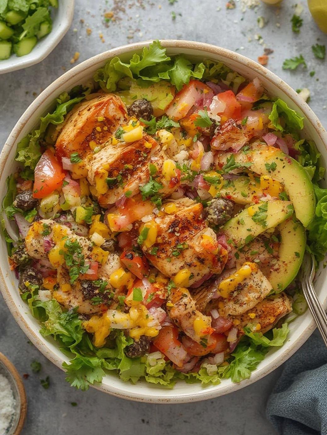 High Protein Southwest Chicken Salad