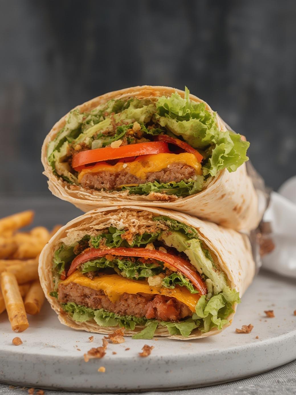 Homemade Big Mac Wraps