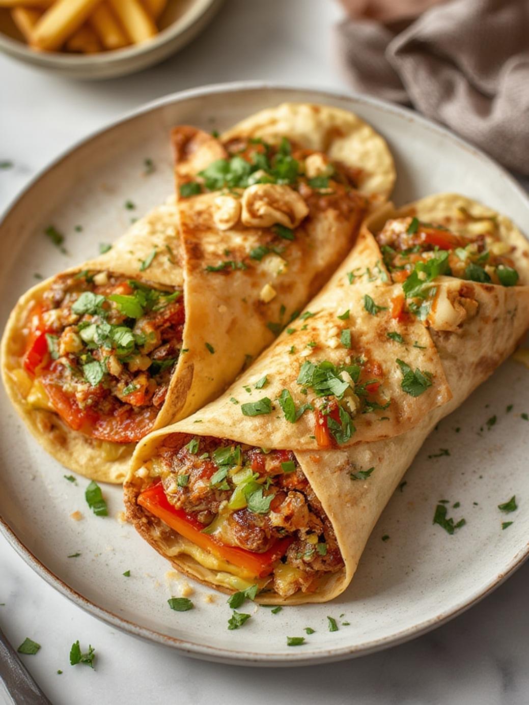 Homemade Big Mac Wraps