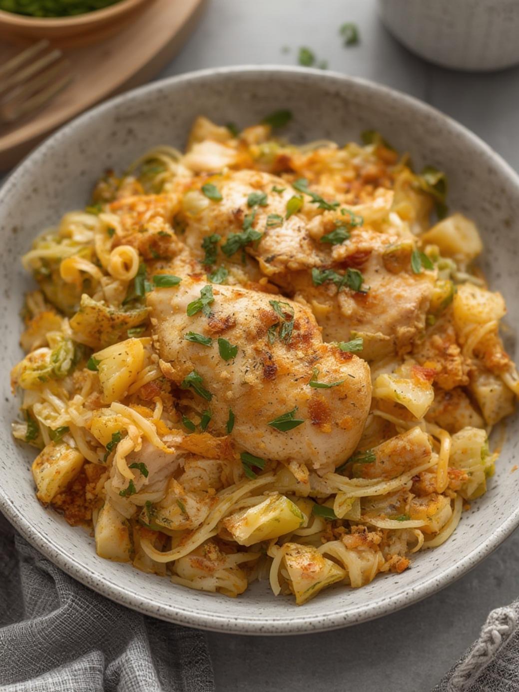 LOADED POTATO RANCH CHICKEN CASSEROLE