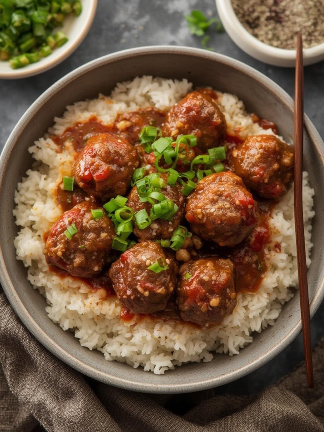 Mongolian Beef Meatballs