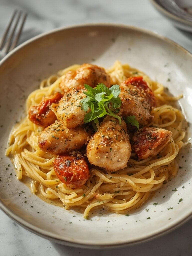 One-Pan Chicken with Buttered Noodles