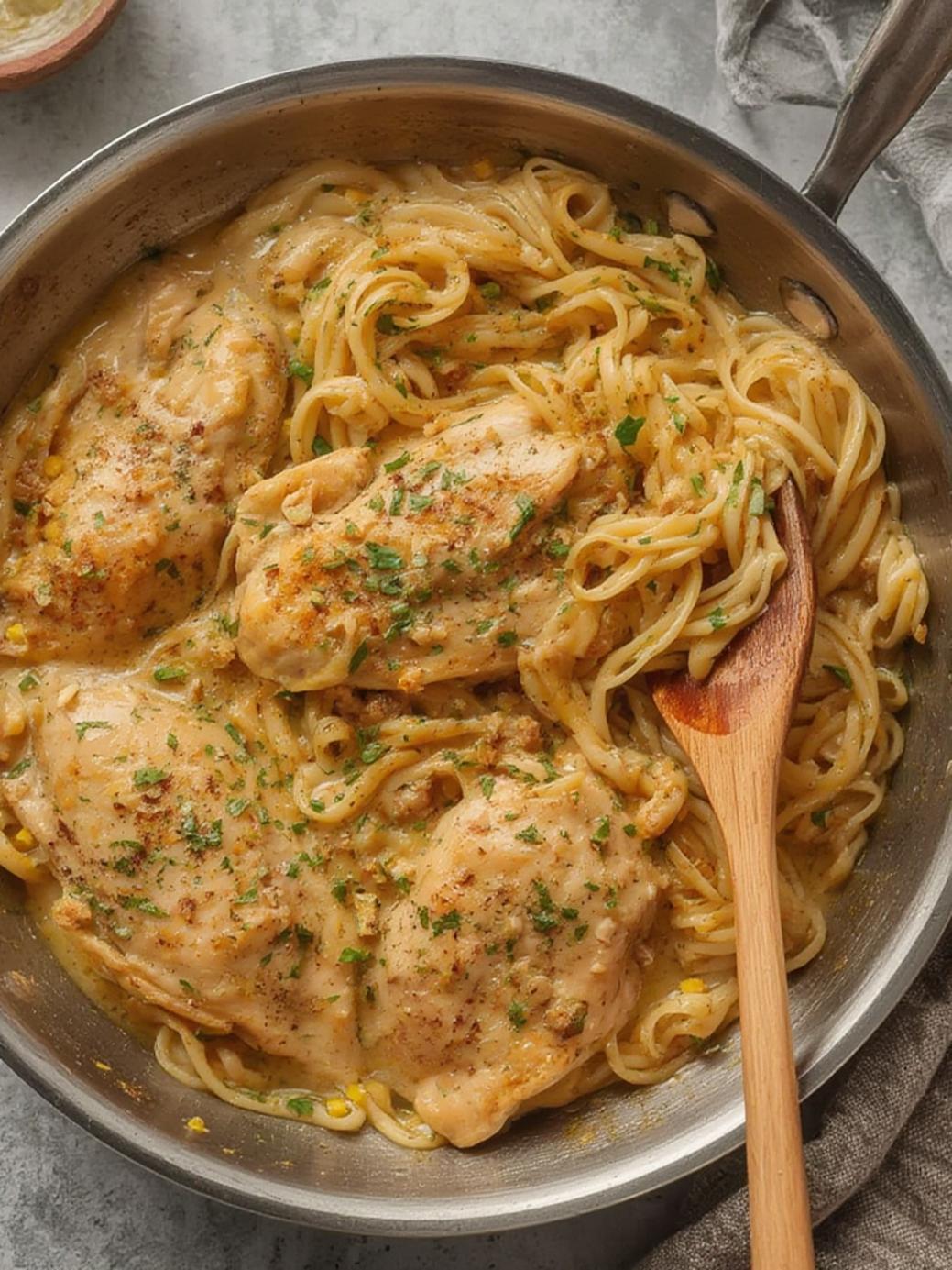 One-Pan Chicken with Buttered Noodles