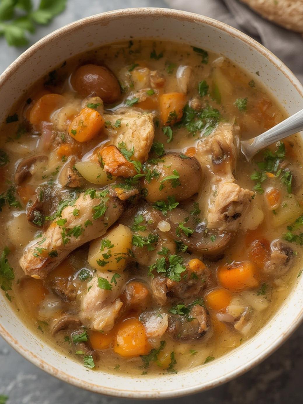 Rotisserie Chicken Mushroom Soup