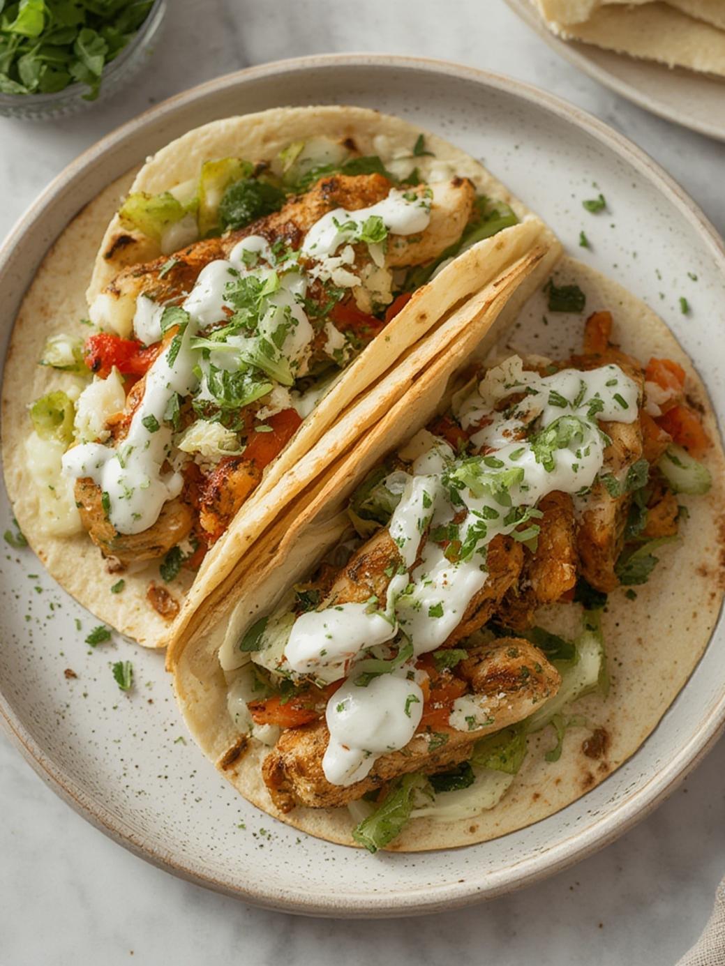 Sheet Pan Chicken Pitas with Herby Ranch plate