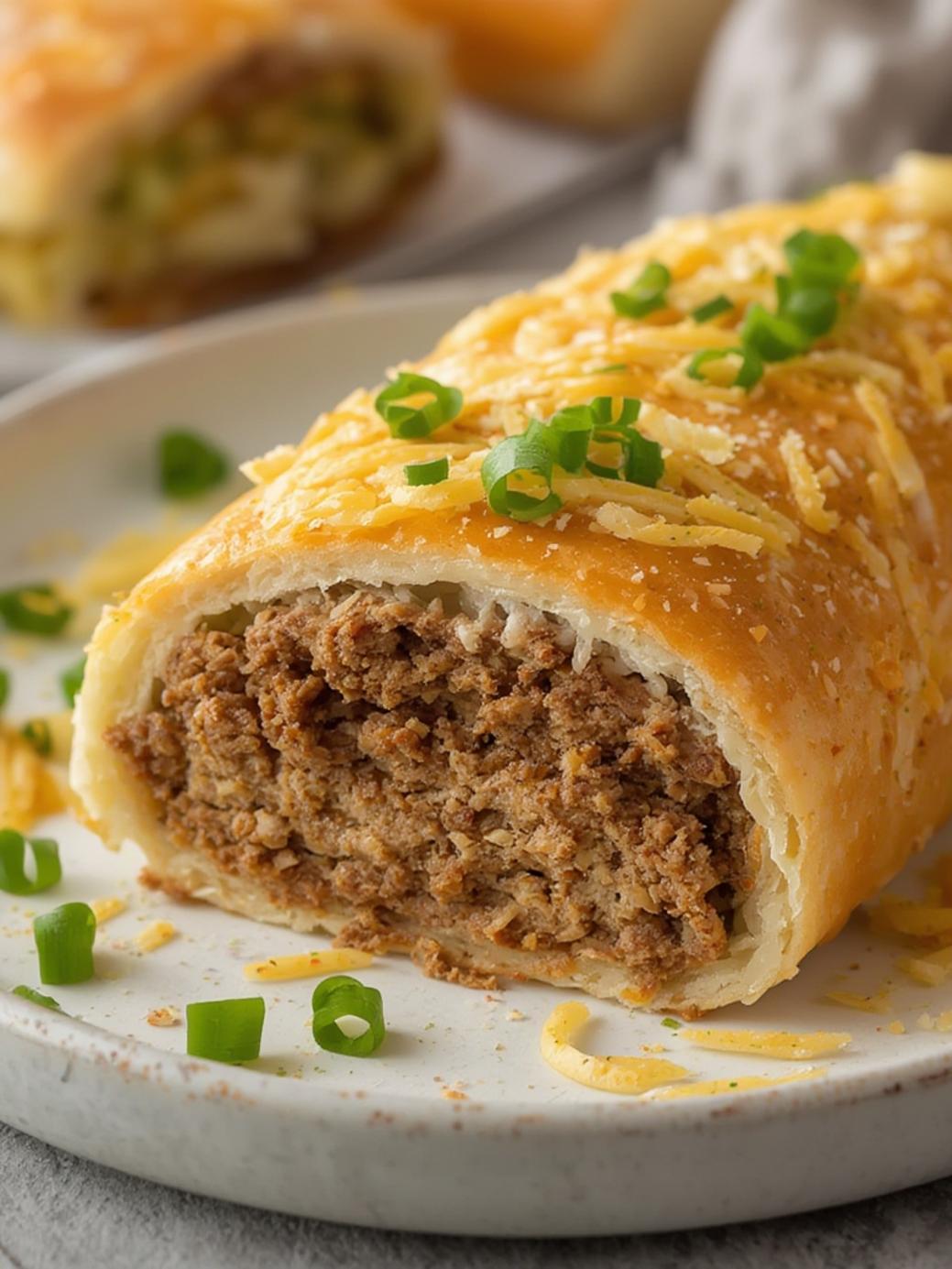 Ultimate Cheesy Ground Beef Roll