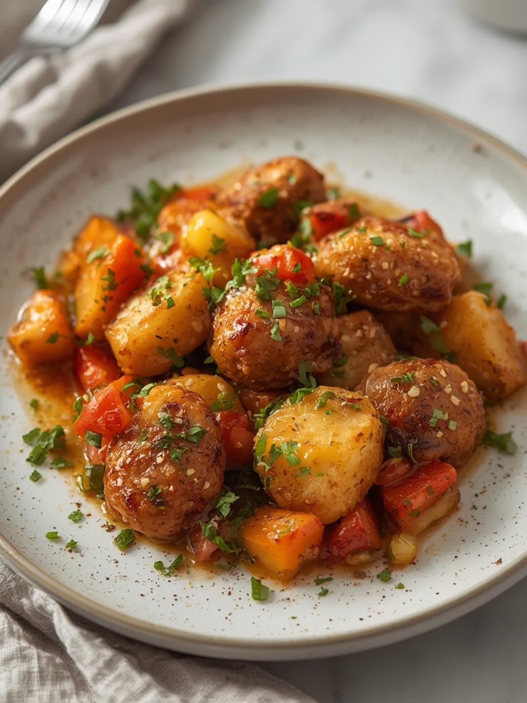 Air Fryer Chicken Sausage and Veggies