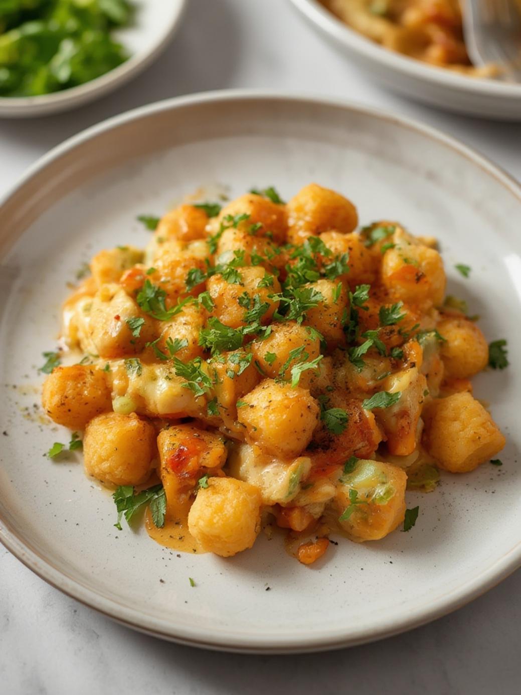 Cheesy Chicken Tater Tot Casserole