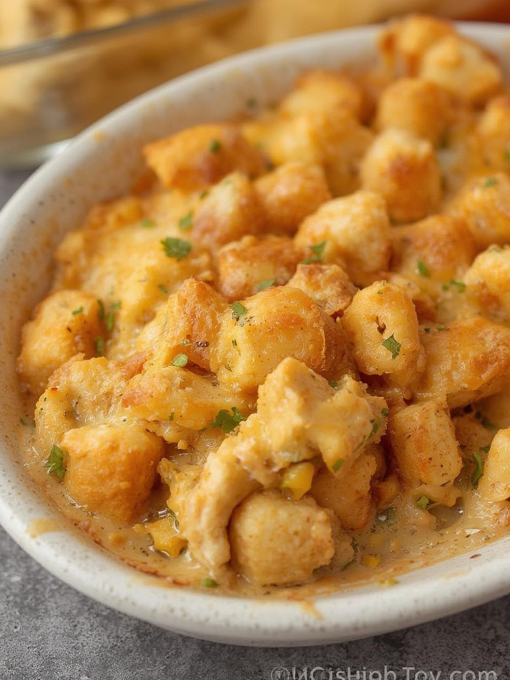 Cheesy Chicken Tater Tot Casserole