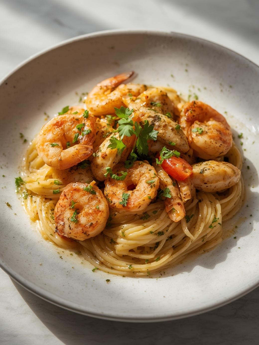 Chicken and Shrimp Scampi