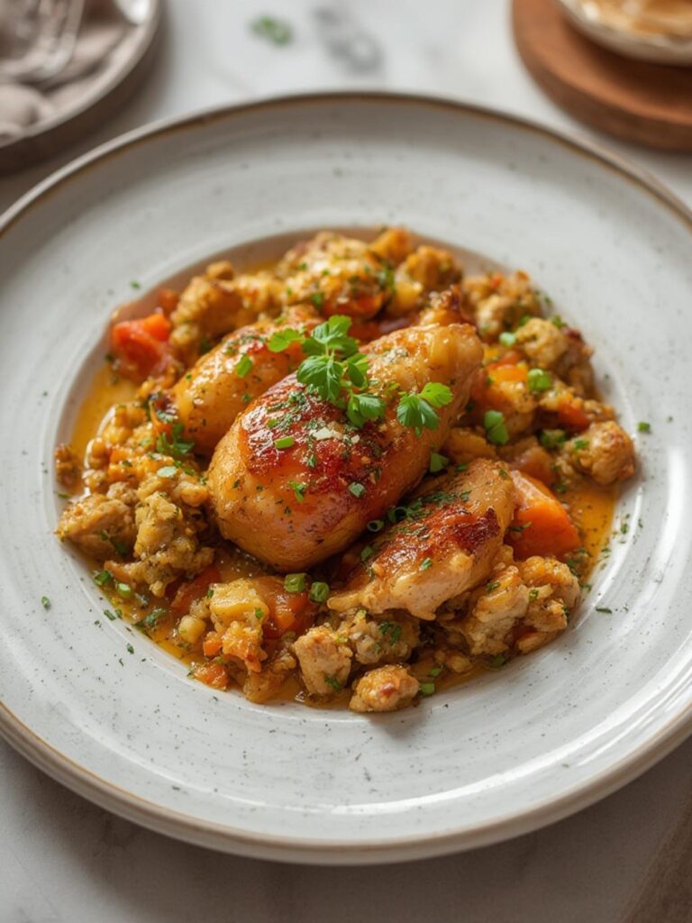 Chicken stuffing bake