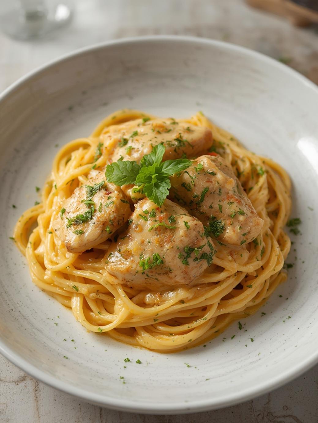 Creamy Chicken Spaghetti