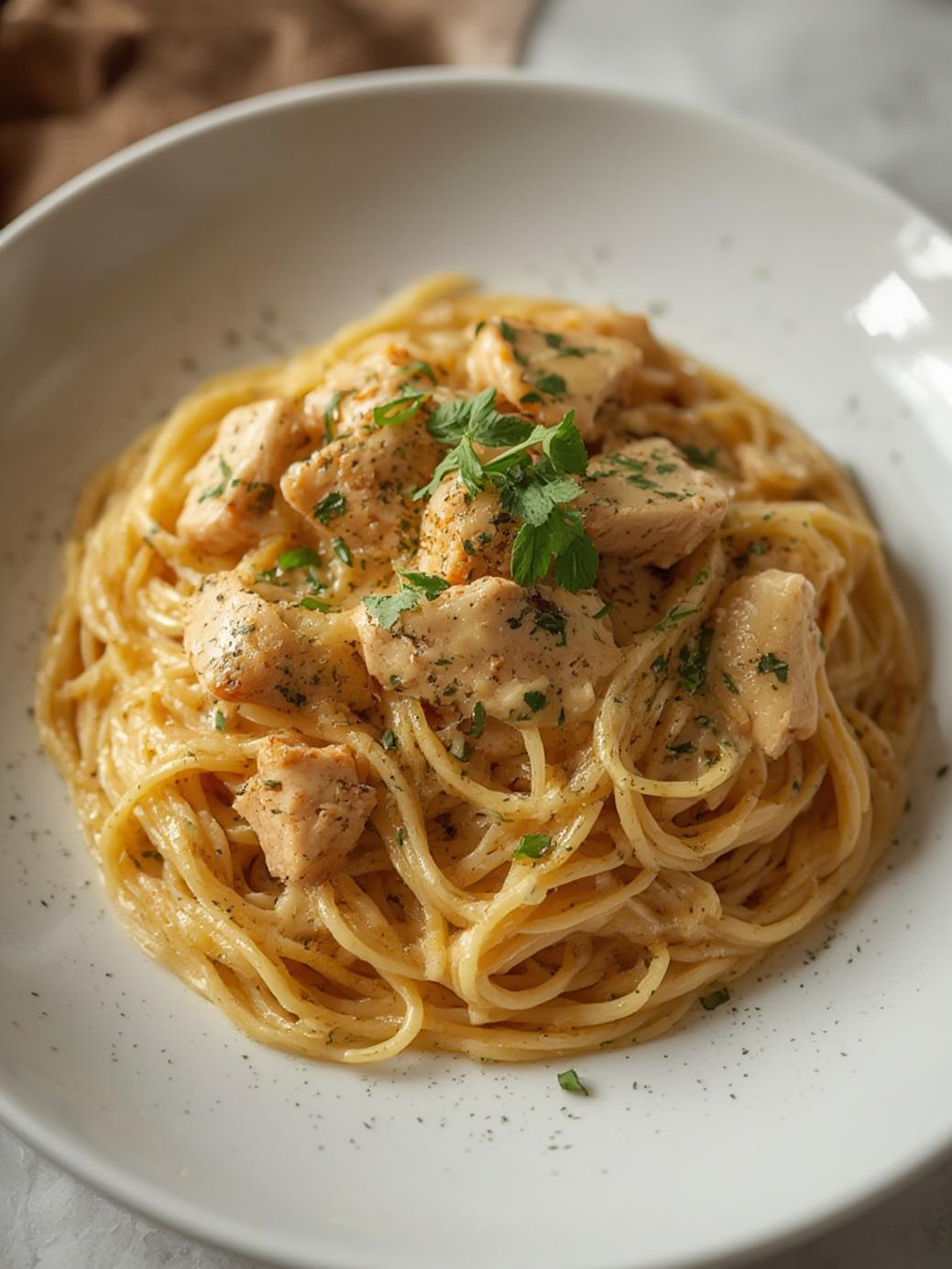 Creamy Chicken Spaghetti