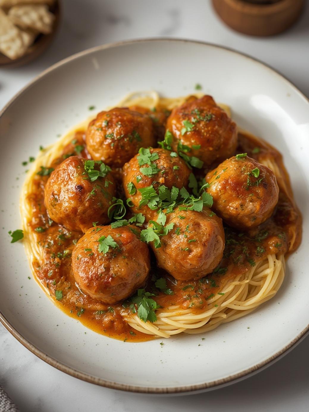 Crockpot French Onion Meatballs